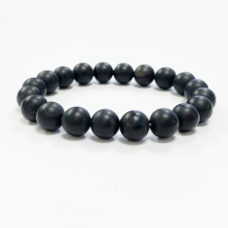 Bracelet homme 10mm 22cm onyx dépoli