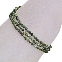 Bracelet 3mm facette 3 rangs seraphinite