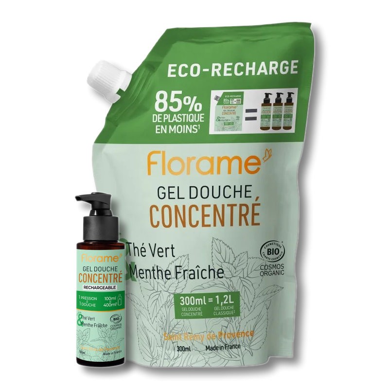 Pack gel douche thé vert et menthe fraîche