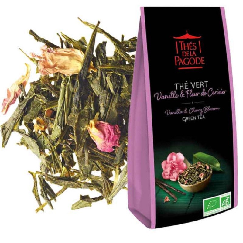 Thé vert vanille & fleur de cerisier 100gr