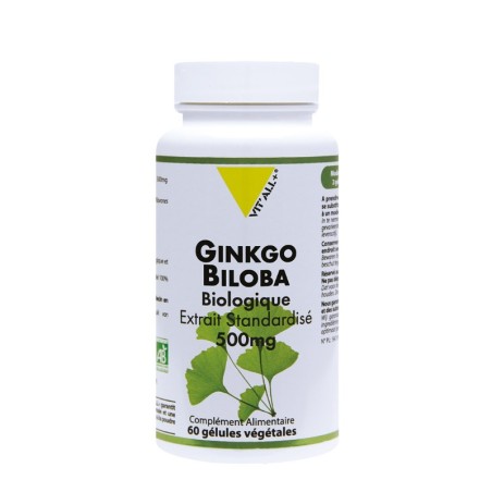 Ginkgo biloba 500mg 60 gélules