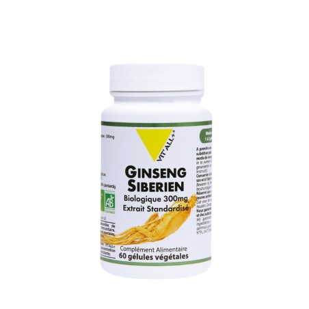 Ginseng siberien 300mg 60 gelules