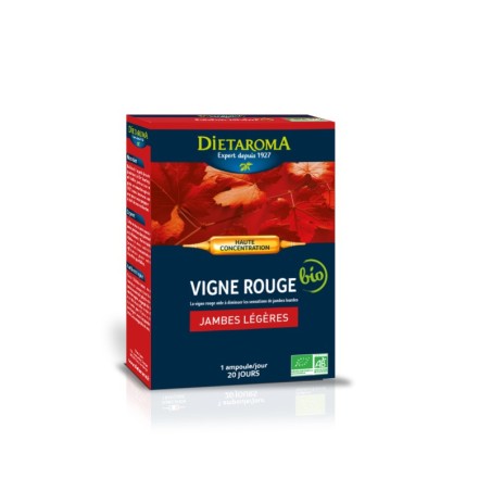 Vigne rouge 20 ampoules Bio