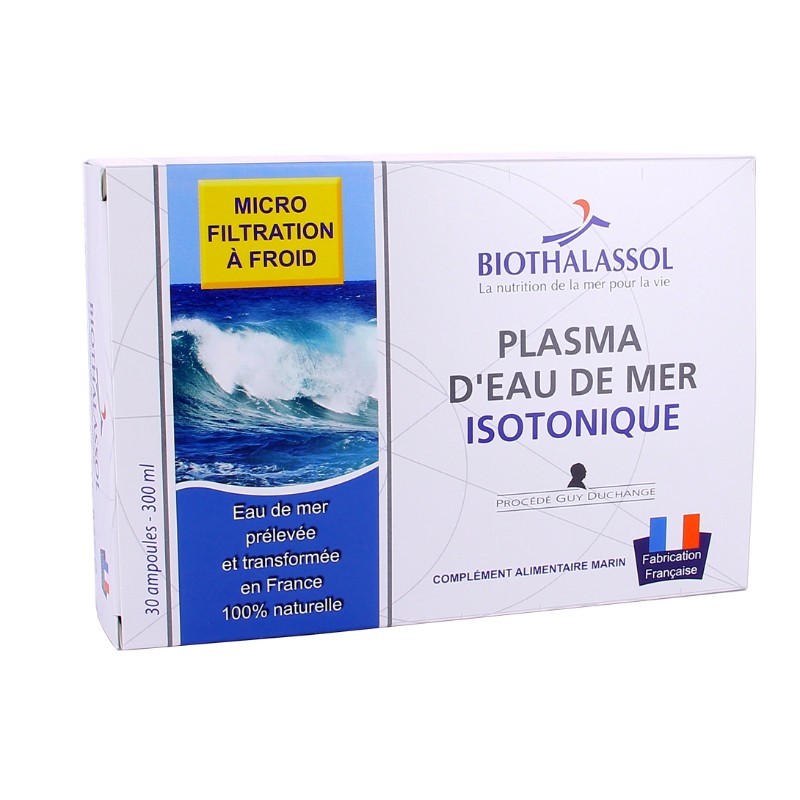 Plasma d'eau de mer isotonique 30 ampoules